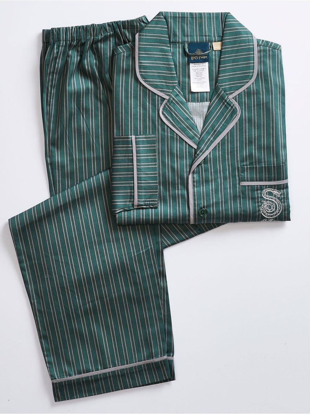 Pottery Barn teen Slytherin House Pajama Set - size L NWT